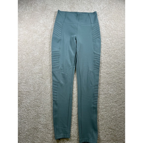 Athleta Pants - Athleta Womens Size Sp Green Leggings Back Zip Pockets Athleisure‎